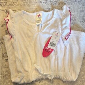 New Terry Cloth Coverup with Pink Accents